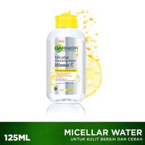 Garnier micelar water oil infused CLEANSING water 125 ml micelar water Garnier 125 micelar water make up waterproof pembersih makeup waterproof micelar water Garnier murah micelar water Garnier lemon micelar water Garnier kuning