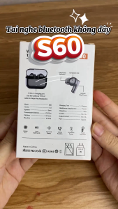 Tai Nghe Không Dây S20 / S10 / S60 Tai Nghe Chơi Game Bluetooth Hiển Thị Gương LED 5.2 Bluetooth Tai Nghe Không Thấm Nước