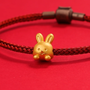 Chow Sang Sang 周生生 999 Gold Charme Rabbit Charm for Women & Men 95962C (Bracelet Not Included)