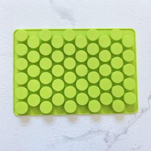 แม่พิมพ์ซิลิโคนทรงกระบอกขนาดเล็ก 55 หลุม 1 ชิ้น ใช้สำหรับช็อคโกแลต ของหวาน คุกกี้ DIY แม่พิมพ์อบแบบไม่ติด