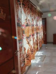 6PCS Hot Sale Curtains Size 100x210cm Elegant Flower Leaf Butterfly Strip-type Curtain Red Orange Yellow Green Blue Pink Purple Series Kurtina for Window Door Room Home Decoration No Ring New Sale Semi Cotton Household Textiles COD