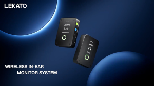 LEKATO MS-02 Wireless In Ear Monitor System 2.4G Stereo IEM Transmitter Receiver Automatic Pairing Wireless IEM System for Guitar Play
