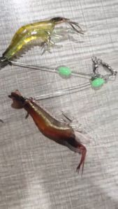 SUKE Soft Shrimp Bait Luminous Artificial Worm Fishing Lure With Hook Silicone Prawn Bait 1.3g/5cm