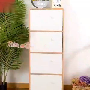 MOCOO 4/5 layer cabinet organizer Wood Locker Bookcase for Home Furniture Practical Cabinet Bookcase Bookshelf