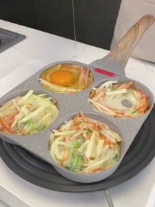 4 หลุม 3 หลุม กระทะทอดไข่ ดาว กระทะแพนเค้ก กระทะหลุม