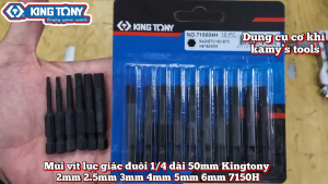 Mũi vít lục giác đuôi 1/4 dài 50mm Kingtony 2mm 2.5mm 3mm 4mm 5mm 6mm 715002H 715025H 715003H 715004H 715005H 715006H