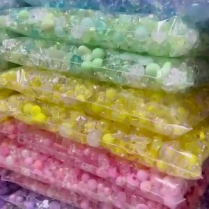 Chuỗi Hạt Acrylic Nhiều Màu Sắc Nhiều Màu Pha Trộn Làm Dây Đeo Điện Thoại Nguyên Liệu Hạt Rời Tự Làm Thủ Công Phụ Kiện May Mặc