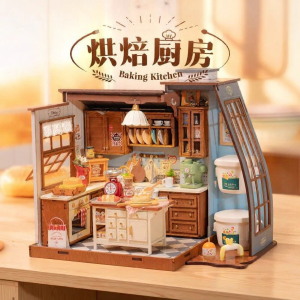 Rolife | DIY Miniature Wooden Bakery House Model Kit Birthday Gift