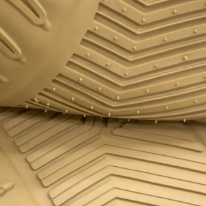 SPORTech Universal PVC (NOT RUBBER) Car Mat Weatherproof Waterproof Spill Proof Non-Tray and Tray - Beige Black and Gray
