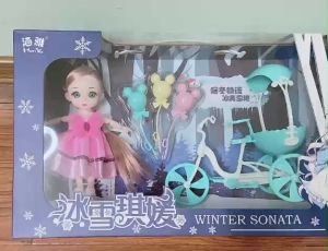 Đồ chơi bé gái - Đồ chơi búp bê- Hộp búp bê Barbie búp bê BJD khớp xoay kèm phụ kiện xe đạp  bóng bay...