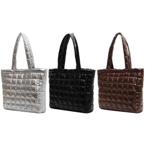 MOJOYCE Casual Women Tote Bag Cotton Quilted Padded Handbag for Work and Weekend Travel