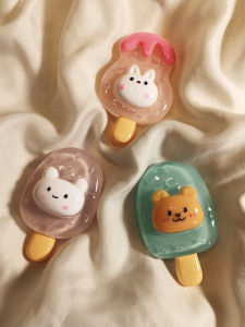 เคสโทรศัพท์มือถือแบบพับได้สำหรับผู้หญิง รูปไอศกรีมน่ารักสำหรับงานออฟฟิศ คลิปแบบยึดโทรศัพท์มือถือ TPU ทนทาน