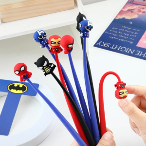Pen Dakwat Avengers Shaker Ball Pen 1PC Cute Cartoon Superhero Soft Gel Ink Pen Student School Gift