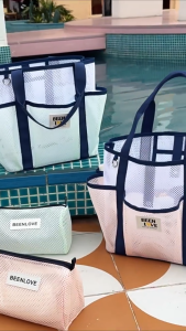 Túi Tote Lưới Đựng Đồ Đi Biển Cao Cấp Túi Xách Picnic Thời Trang Siêu Nhẹ Khô Nhanh Tiện Dụng