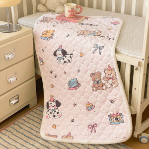 Childrens Milk Velvet Mattress Bedding Set Baby Nursery Nap Machine Washable Quilted Mattress Pad Toddler Kindergarten Sleepover