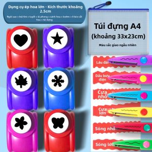 JIELI | Bộ Dụng Dập Nổi Thủ Công Đục Hình Sao Tim Tuyết Kéo Cắt Viền