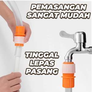 Konektor Selang Sambungan Keran Air Fleksibel /Alat Penyambung Pipa Kepala Keran Kamar Mandi Wastafel Toilet /Adaptor Selang Konektor Sambungan /Konektor Adaptor Sambungan Kran Ke Selang Air Atau Pipa 1/2 Sambungan Keran Selang Air 1/2
