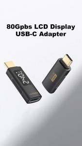 Hagibis | Hagibis 240W USB C Adapter with LED Display USB4 PD Fast Charging Type C Connector 80Gbps 8K Video Power Current Voltage Display