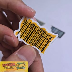 Stiker FUN Broken Barcode: Desain Unik untuk E-commerce & Promosi