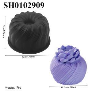 4 Inch Oblique Striped Ball Design French Mousse Cake Mould Food Grade Silicone Cake Mold Kitchen Bakeware Dessert Tools