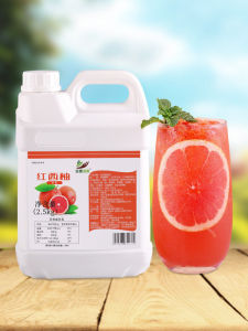 Red Pomelo Jam Concentrated Juice 2.5kg Thickened Beverage for Tea Shop Commercial Ingredient Full Cup Pomelo Drink