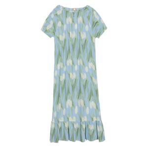 Large Size Sleepwear Cotton Silk Womens Dress Home Clothes Summer Cute Long Dress Home Sweet Dreams Nightgown Nightdress