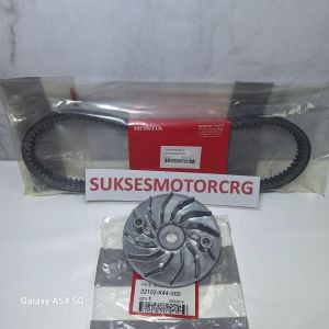 Paket k44 vanbelt plus rumah roller assy kipas roller motor beat esp beat pop beat street scoopy fi