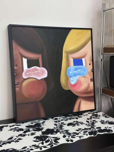 Modern Simple DIY Digital Painting CRYBABY Cartoon Decorative Handmade Drawing Color Filling Boredom Relief Home Decoration Artwork