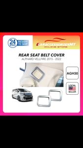 Toyota vellfire alphard anh30 agh30 2015 2022 trunk safety seat belt chrome cover rear seat belt interior garnish