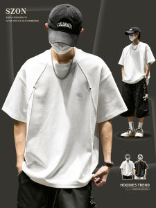SZON | Deconstructed Stitched Rivet Mens T-shirt