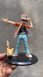 Mô hình Satoshi + Pikachu 14cm pokemon figure anime satoshi pikachu mô hình 24 đồ chơi satoshi nakamoto huyền thoại