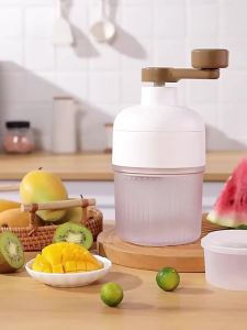 Mini Ice Crusher Portable Shaved Ice Machine Hand Operated Shaved Ice Milkshake Maker Household Smoothie Machine Kitchen Tool