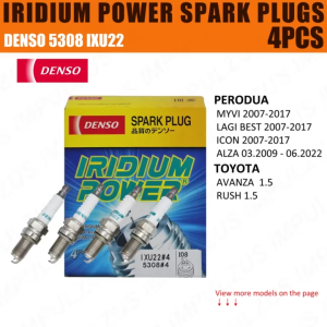 100% ORI DENSO 5308 IXU22 Iridium Spark Plug For For Perodua Myvi Alza Toyota Avanza Rush