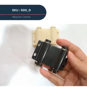 Magnetic Double Push to Open Touch Catch for Kitchen Cupboard Cabinet Door (Black)
