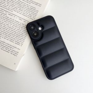 Colorful Down Jacket Pattern Silicon Phone Case For iPhone 11 12 13 14 15 16 Pro Max X XR 6 7 8 14 15 16 Plus Drop Protect Cover