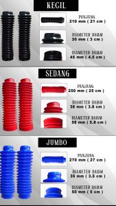 KARET COVER PELINDUNG SHOCK UP SIDE DOWN USD SHOCKBREAKER KLX CRF WR KTM MOTOR BEBEK MATIC MATIK PNP