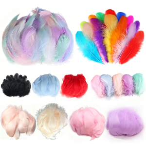 100/200/300Pcs Goose Feathers Plumes 4-12cm Colourful Swan Feather Plume for Home Decoration Craft DIY Party Jewelry Decoration