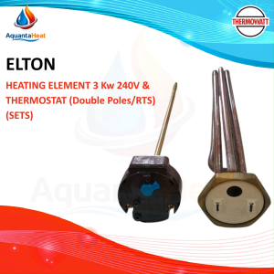 ELTON Heating Element 3Kw 240V & Thermostat (Double Poles / RTS) (SET)