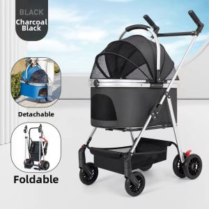 Foldable Large Capacity Pet Stroller
