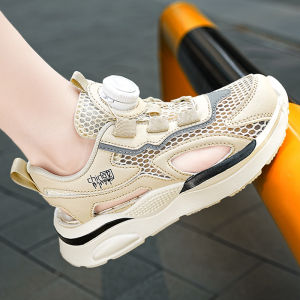 Mens Summer Sports Sandals Breathable Slip-On Shoes for Teens Casual Flat Rubber Sole Lightweight Elastic Band Closure