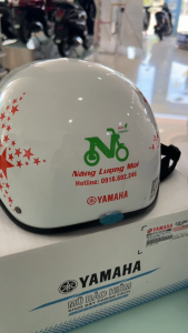 Mũ bảo hiểm yamaha  1/2 đầu TRẮNG