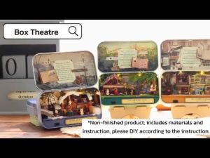 [Ready Stock] [Box Theatre] DIY Dollhouse Miniature Kit Miniature Furniture with Dust Cover LED Light Wooden Mini House Mini Shop Cafe Bakery Cute Cheap Decoration Birthday Gift Door Gift Puzzle Handcrafted Handmade Educational Toys for Kids Girls Boys