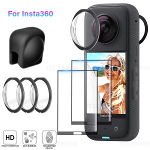 Tempered Glass Film For Insta360 X4 X5 Screen Protector Lens Guard Cap Anti-Scratch Protective Kit 360°Video Camera Accessores