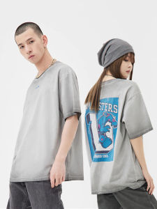 Áo Thun Cotton Tay Ngắn Trung Tính ABLE JEANS Monster University Pure Cotton round Neck Casual Loose Fit Washed