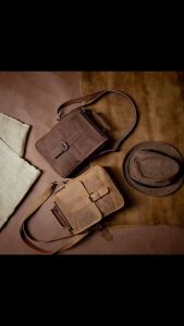 TAS SELEMPANG KULIT SAPI CRAZY HORSE | ELEGAN & BERGAYA INGGRIS KLASIK