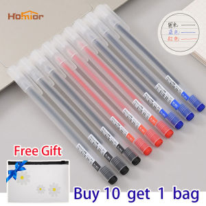 【Free Gift】10PCS 0.5mm Gel Pen  Signature Pen with Refill Black Blue Red Ink  School Study Stationery Office Supplies