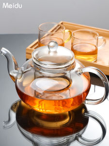 High Temperature Resistant Glass Delicate Pot Teapot Single Teapot Small Size Teapot Tea Water Separation Health Pot Filter Boiled Scented Tea Pot