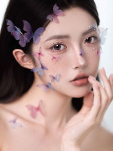 Phụ Kiện Trang Điểm Mặt Bằng Vải Mỏng Hình Bướm DIY Chụp Ảnh Tự Sướng Ngày Lễ Cho Trẻ Em Trang Điểm Sân Khấu Ba Chiều
