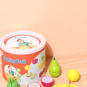 Wooden Velcro Pretend Play Cutting Fruit&Vegetable Toys for Baby Cut Toy Set for Kitchen Cooking Educational Toy