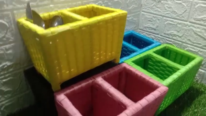 Tempat sendok garpu pisau Tempat sebaguna Tempat sendok Tempat pencil Tempat minimalis wadah serbaguna keranjang mini keranjang rotan plastik Keranjang unik Keranjang Hias Cantik keranjang hantaran